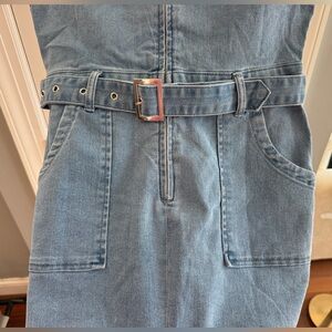 Women's Denim Belted Jeans